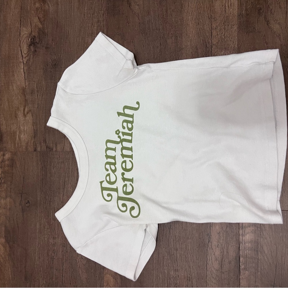 American Eagle Outfitters White Tee with Green Print